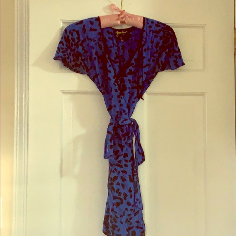 Yumi Kim Silk Animal Print Silk Dress XS